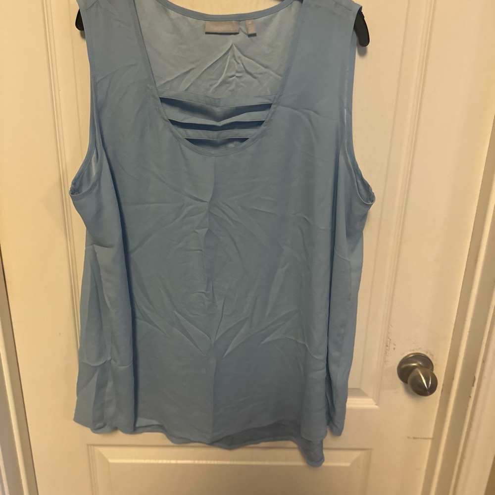 Harper Blue Cut Out Camisole Tank Top